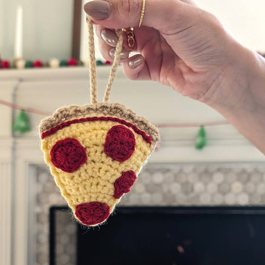 Crochet Pizza Ornament